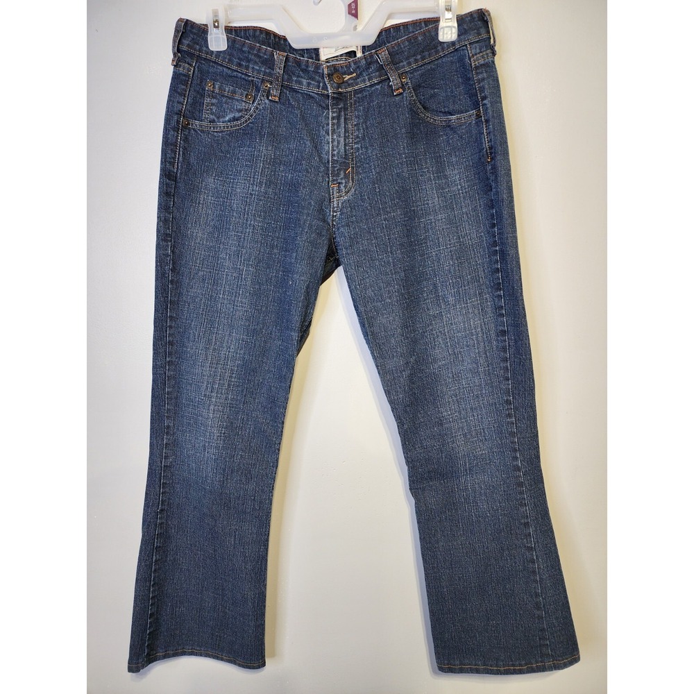 Levi Strauss Signature Stretch Womans Size 14 Medium Low Rise Bootcut Blue Jeans